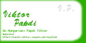 viktor papdi business card